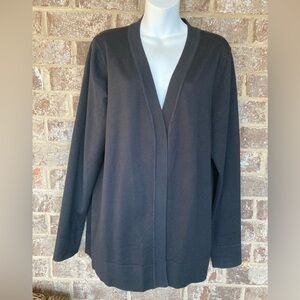EXCHIC Black Open Front Long Sleeved  Cardigan Size XXL NWT